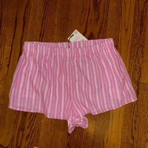 NWT Zara Pink and White Striped Shorts